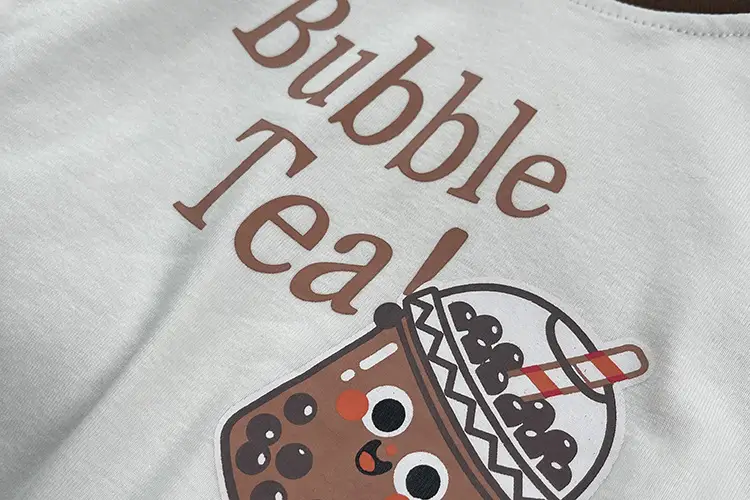 Bubble Tea Cartoon Boys Summer Suits White Black Shorts — feature 9
