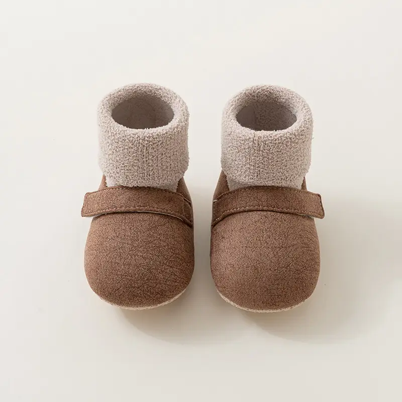 Babi Elephant Toddler Shoes Grey Soft Sole Indoor Winter - Image 3