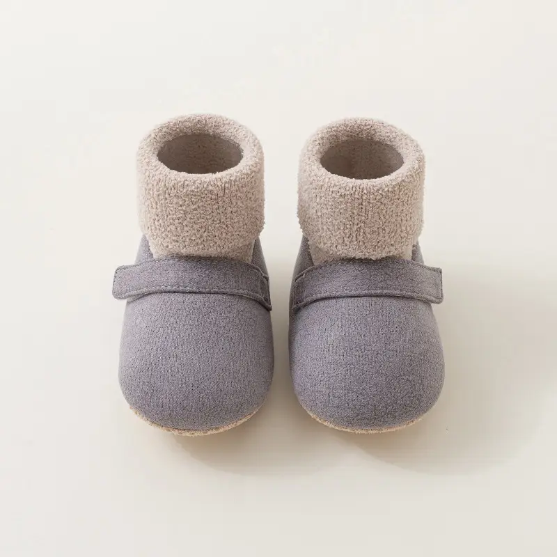 Babi Elephant Toddler Shoes Grey Soft Sole Indoor Winter - Image 4