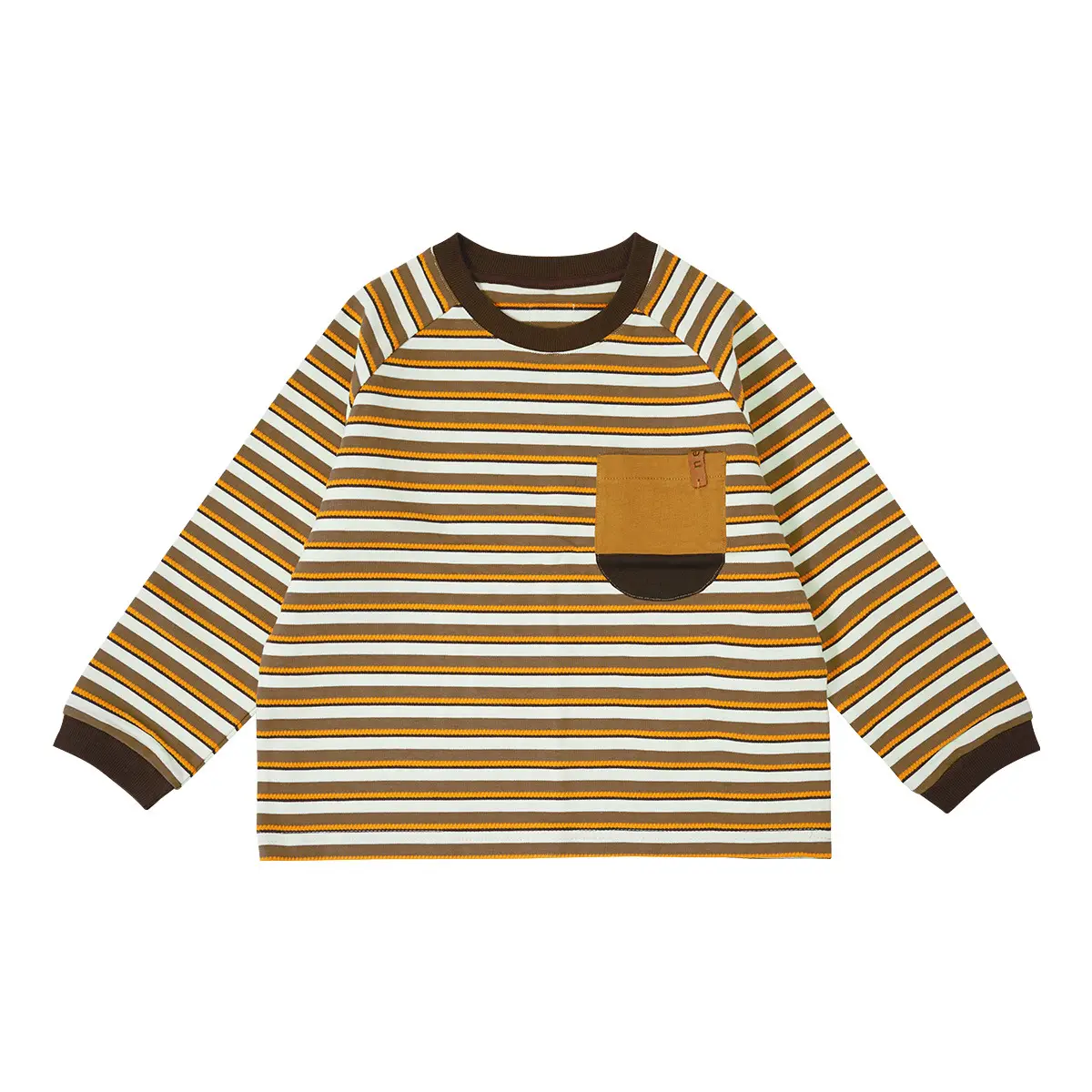 Neza Boys Striped T-Shirt Brown Pants Autumn Set - Image 13