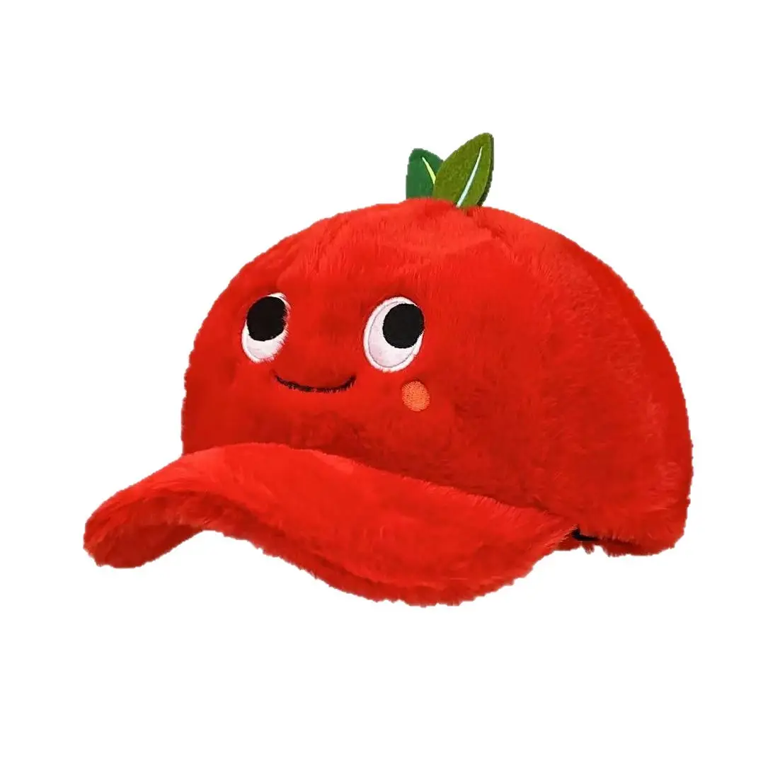 Apple Themed Warm Plush Hat for Women Autumn Winter 2025