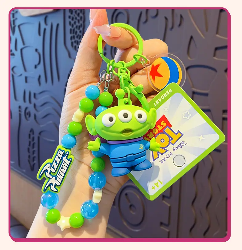 Authentic Cartoon Strawberry Bear Toy Story Series Beaded Pendant Doll Keychain Pendant Creative Small Gift — feature 10