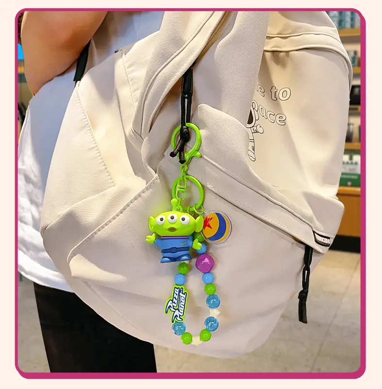 Authentic Cartoon Strawberry Bear Toy Story Series Beaded Pendant Doll Keychain Pendant Creative Small Gift — feature 12