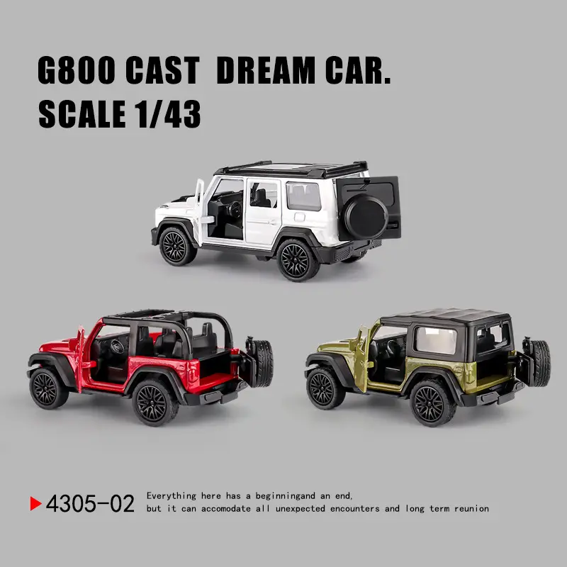 Three-Door Rross-Country Alloy Artificial Off-Road Sports Car Model Kidsren's Pull-Back Toy Car Batch