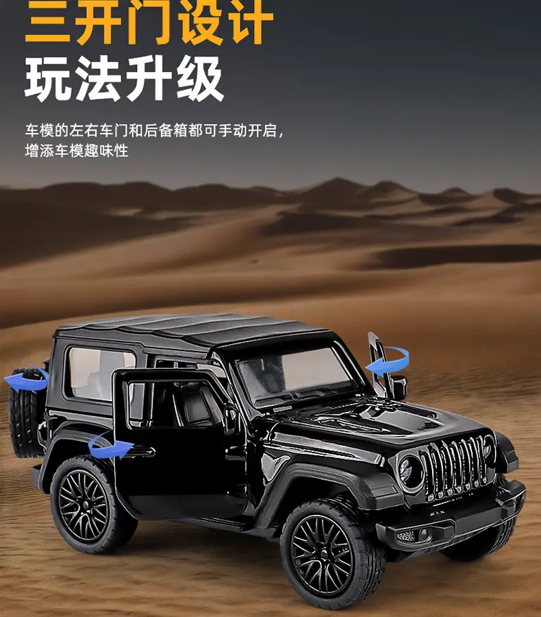 Three-Door Rross-Country Alloy Artificial Off-Road Sports Car Model Kidsren's Pull-Back Toy Car Batch — feature 10