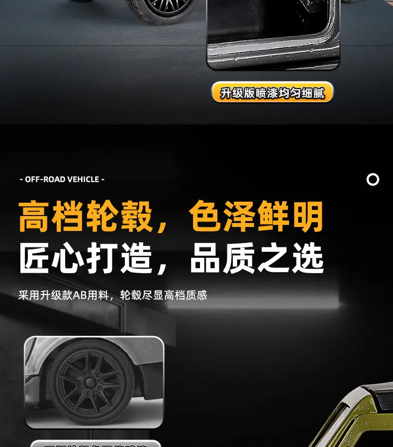 Three-Door Rross-Country Alloy Artificial Off-Road Sports Car Model Kidsren's Pull-Back Toy Car Batch — feature 15