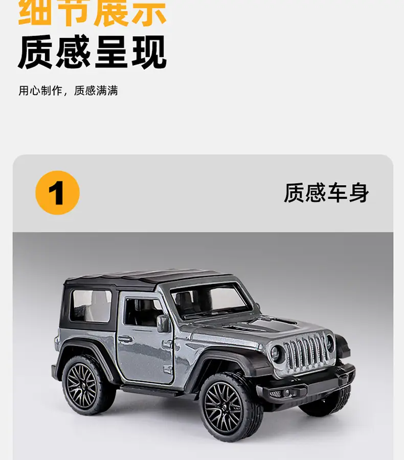 Three-Door Rross-Country Alloy Artificial Off-Road Sports Car Model Kidsren's Pull-Back Toy Car Batch — feature 22