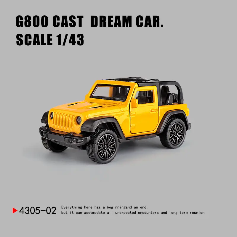 Three-Door Rross-Country Alloy Artificial Off-Road Sports Car Model Kidsren's Pull-Back Toy Car Batch