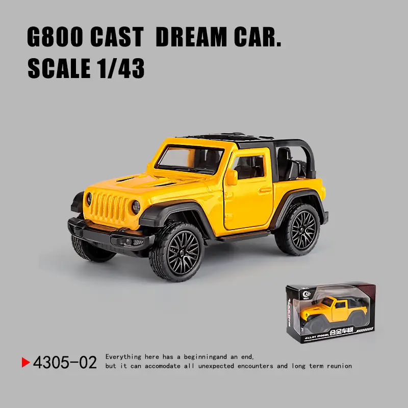 Three-Door Rross-Country Alloy Artificial Off-Road Sports Car Model Kidsren's Pull-Back Toy Car Batch