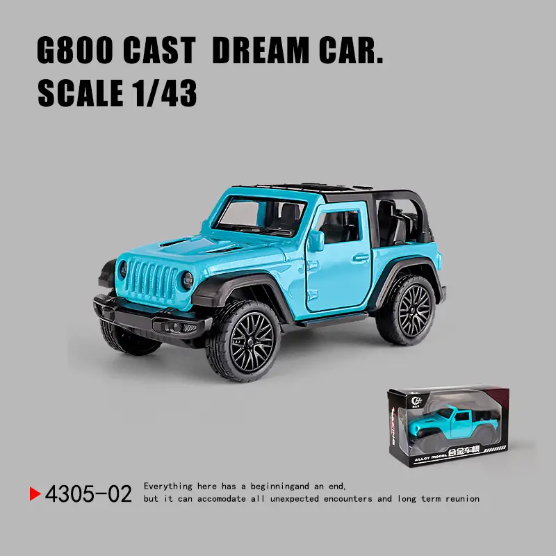 Three-Door Rross-Country Alloy Artificial Off-Road Sports Car Model Kidsren's Pull-Back Toy Car Batch