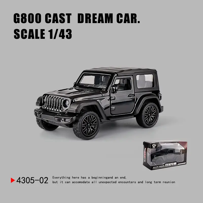Three-Door Rross-Country Alloy Artificial Off-Road Sports Car Model Kidsren's Pull-Back Toy Car Batch