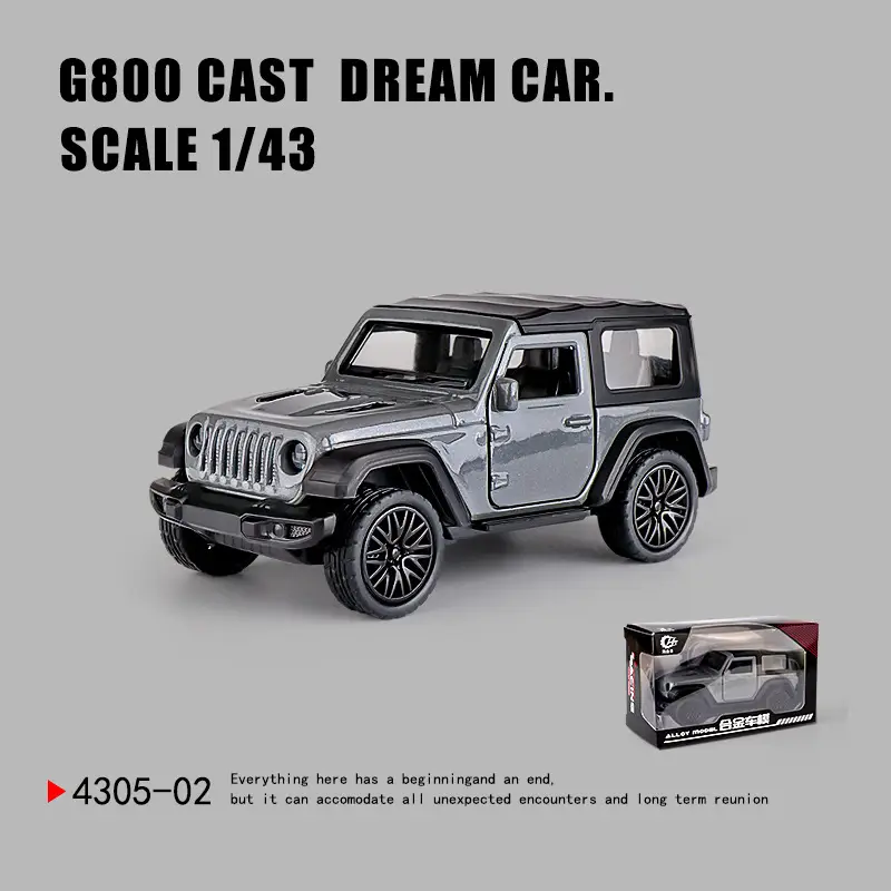 Three-Door Rross-Country Alloy Artificial Off-Road Sports Car Model Kidsren's Pull-Back Toy Car Batch