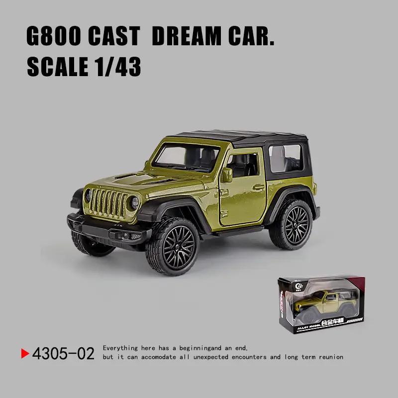 Three-Door Rross-Country Alloy Artificial Off-Road Sports Car Model Kidsren's Pull-Back Toy Car Batch