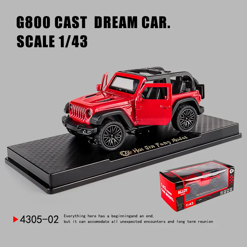 Three-Door Rross-Country Alloy Artificial Off-Road Sports Car Model Kidsren's Pull-Back Toy Car Batch
