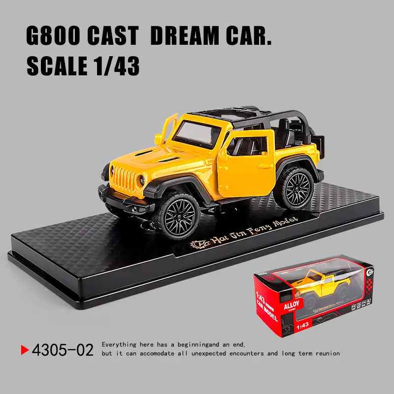 Three-Door Rross-Country Alloy Artificial Off-Road Sports Car Model Kidsren's Pull-Back Toy Car Batch