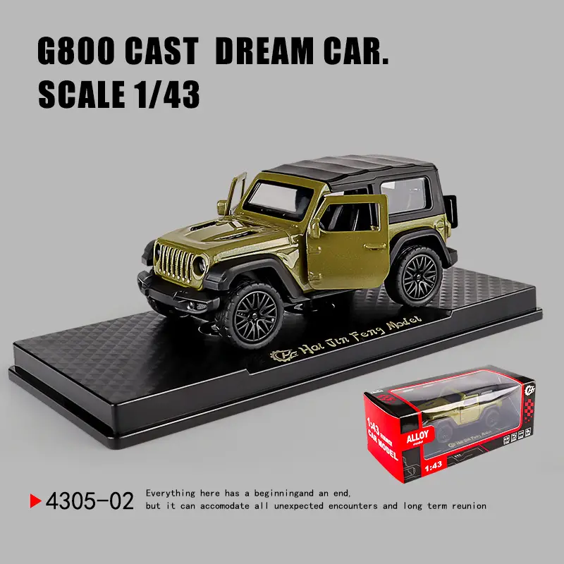 Three-Door Rross-Country Alloy Artificial Off-Road Sports Car Model Kidsren's Pull-Back Toy Car Batch
