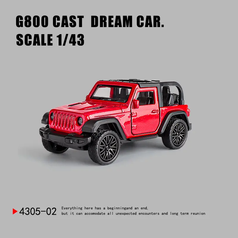 Three-Door Rross-Country Alloy Artificial Off-Road Sports Car Model Kidsren's Pull-Back Toy Car Batch