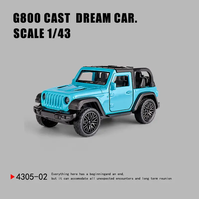 Three-Door Rross-Country Alloy Artificial Off-Road Sports Car Model Kidsren's Pull-Back Toy Car Batch