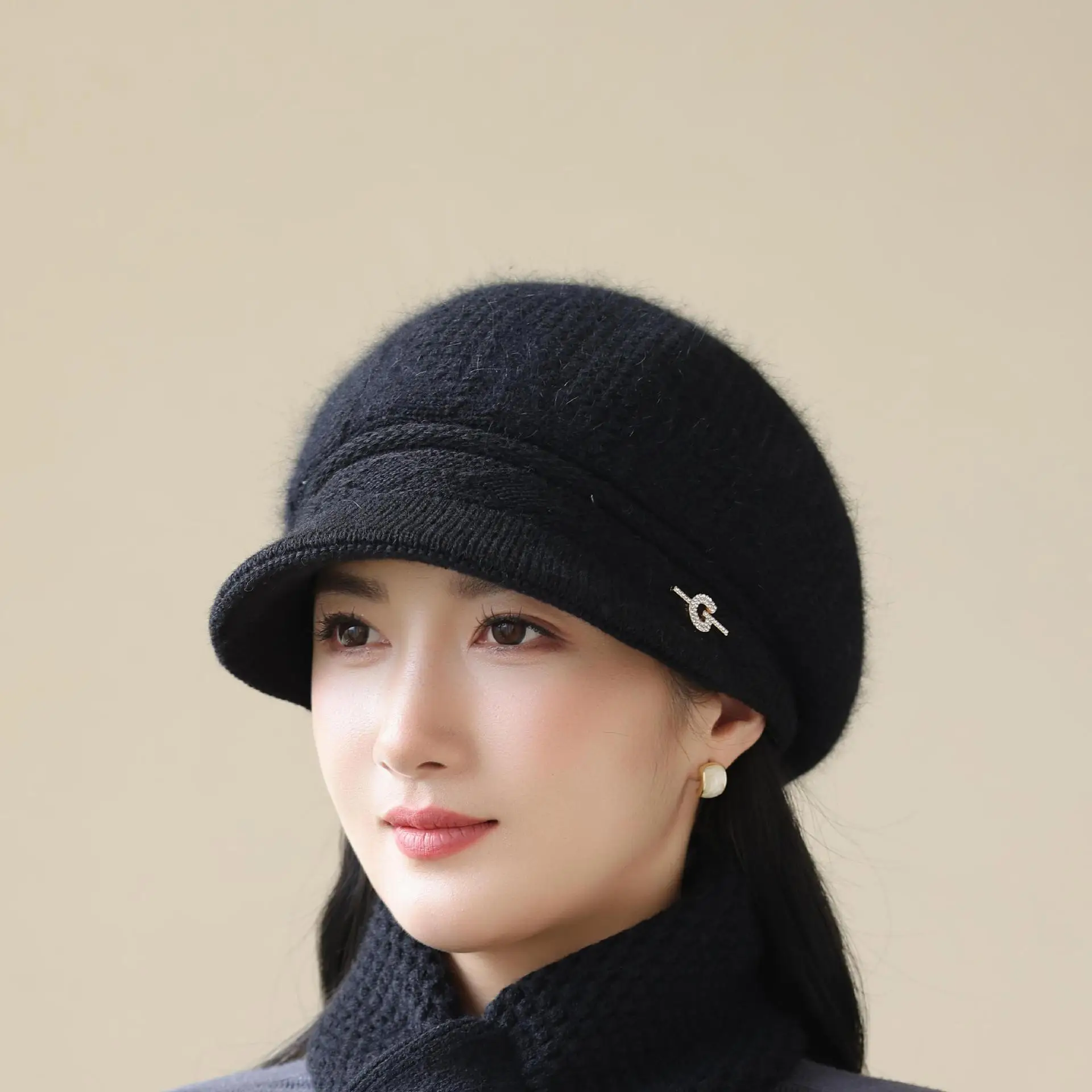 Women Knit Pom-Pom Hat Windproof Winter Warm — feature 19