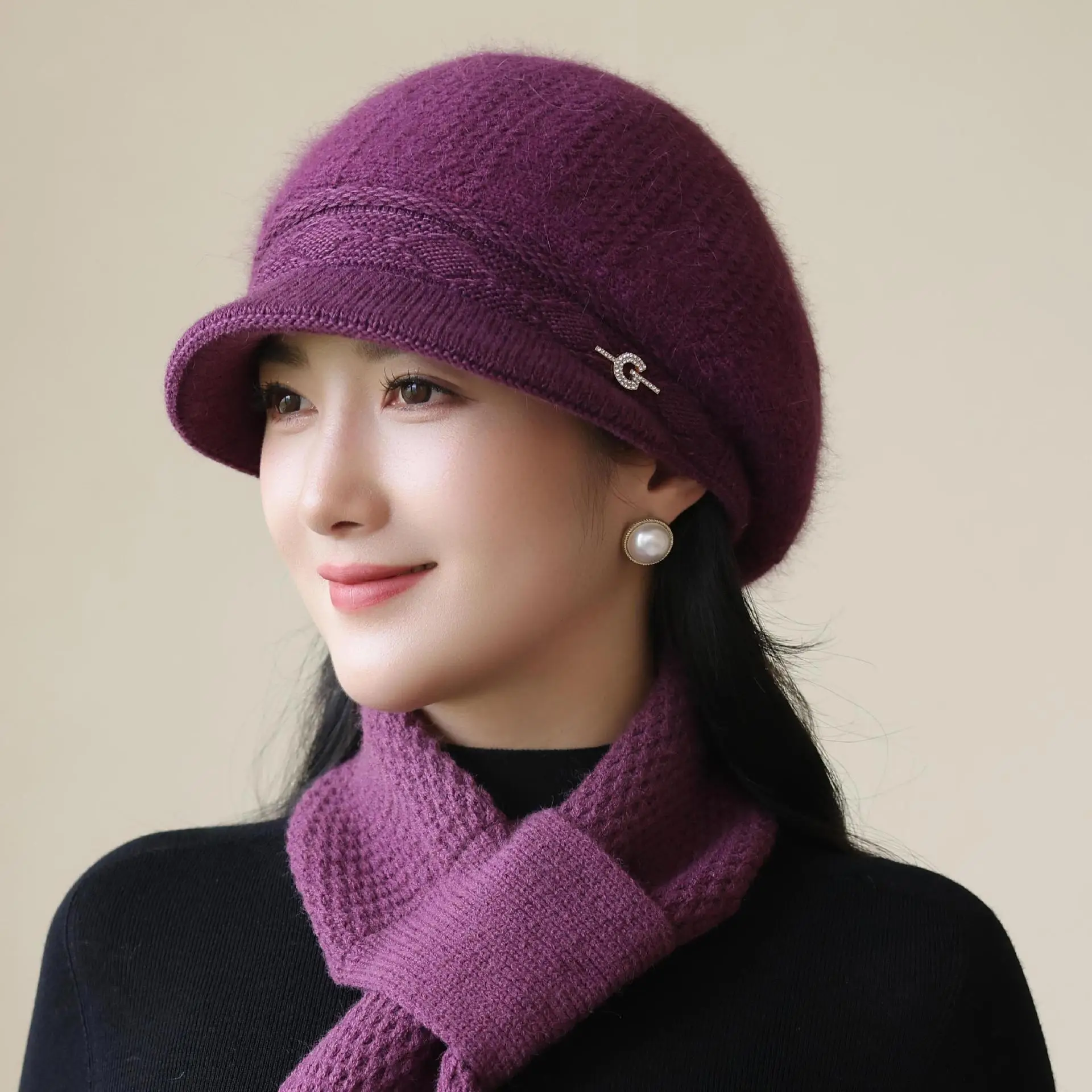Women Knit Pom-Pom Hat Windproof Winter Warm — feature 3