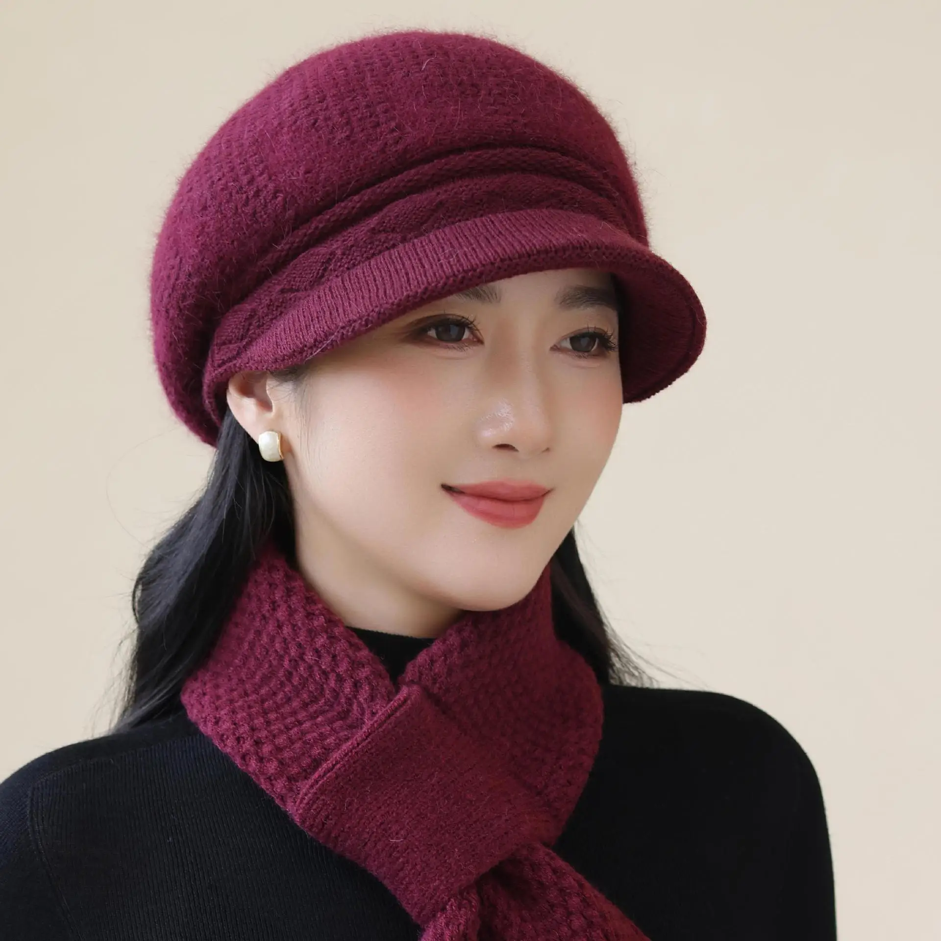 Women Knit Pom-Pom Hat Windproof Winter Warm — feature 6