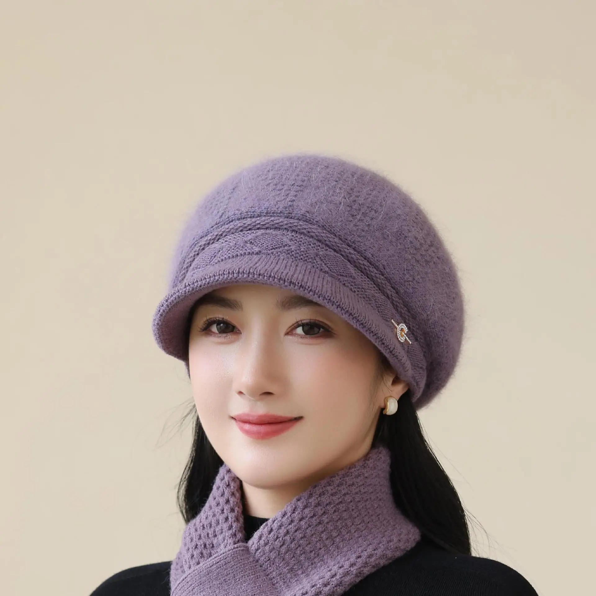 Women Knit Pom-Pom Hat Windproof Winter Warm — feature 8