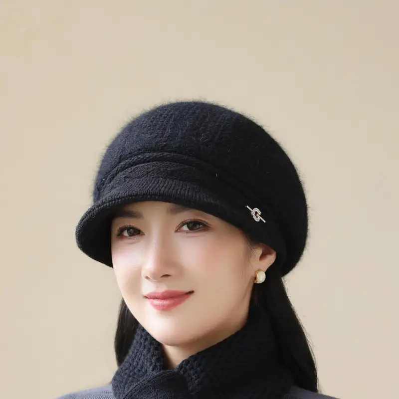 Women Knit Pom-Pom Hat Windproof Winter Warm