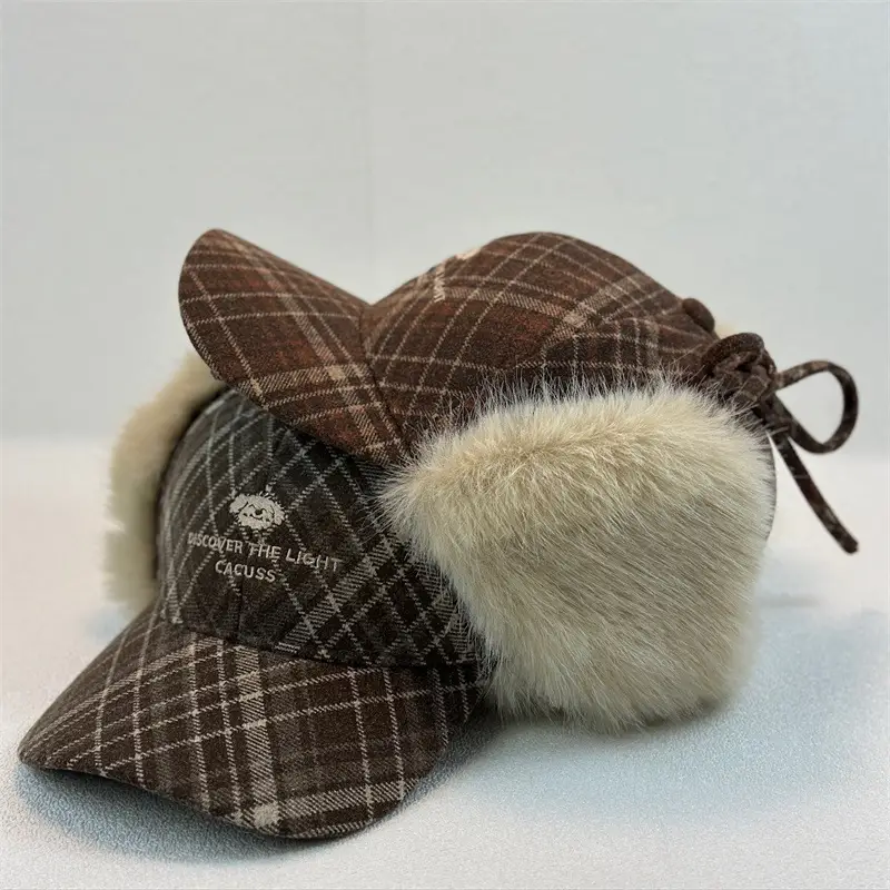 New Embroidered Plush Duck Cap Autumn Winter British Style - Image 6