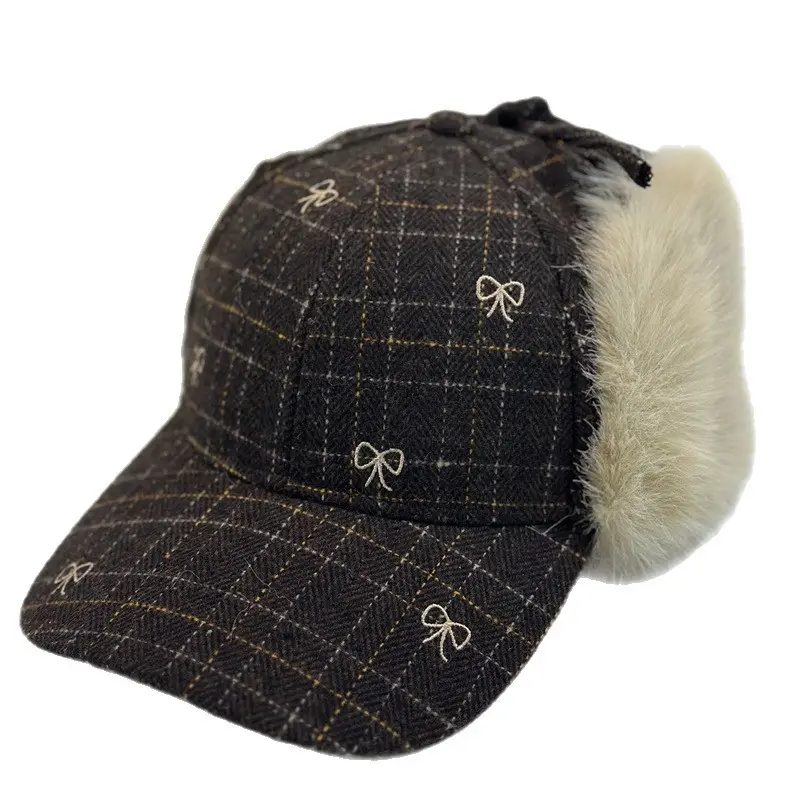 New Embroidered Plush Duck Cap Autumn Winter British Style - Image 8