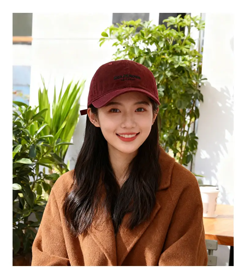 Maroon Embroidered Baseball Cap Large Head — feature 2