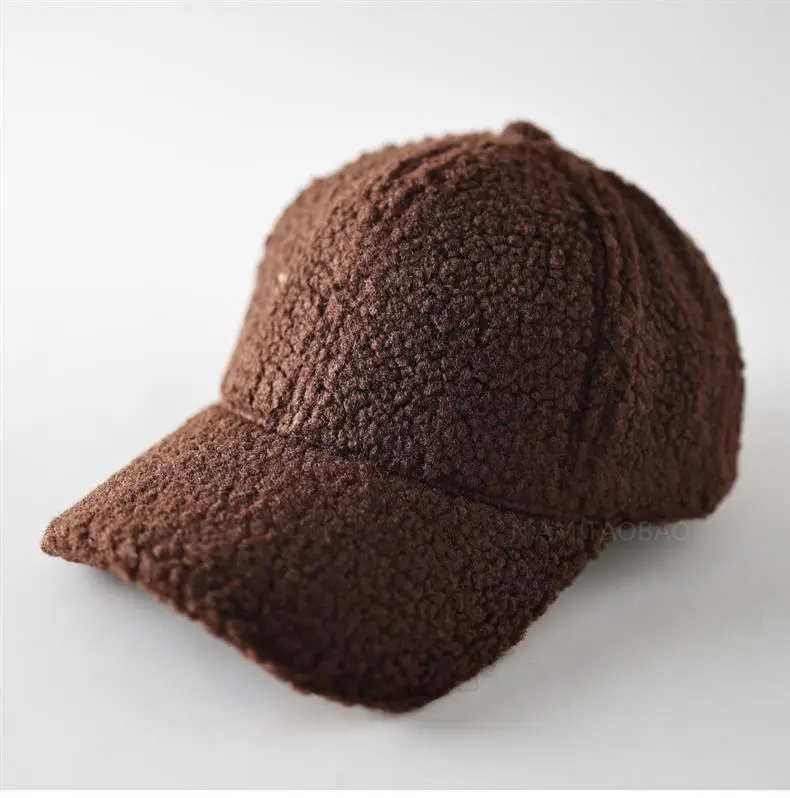 White Wool Baseball Cap Warm Windproof Men Women — feature 1
