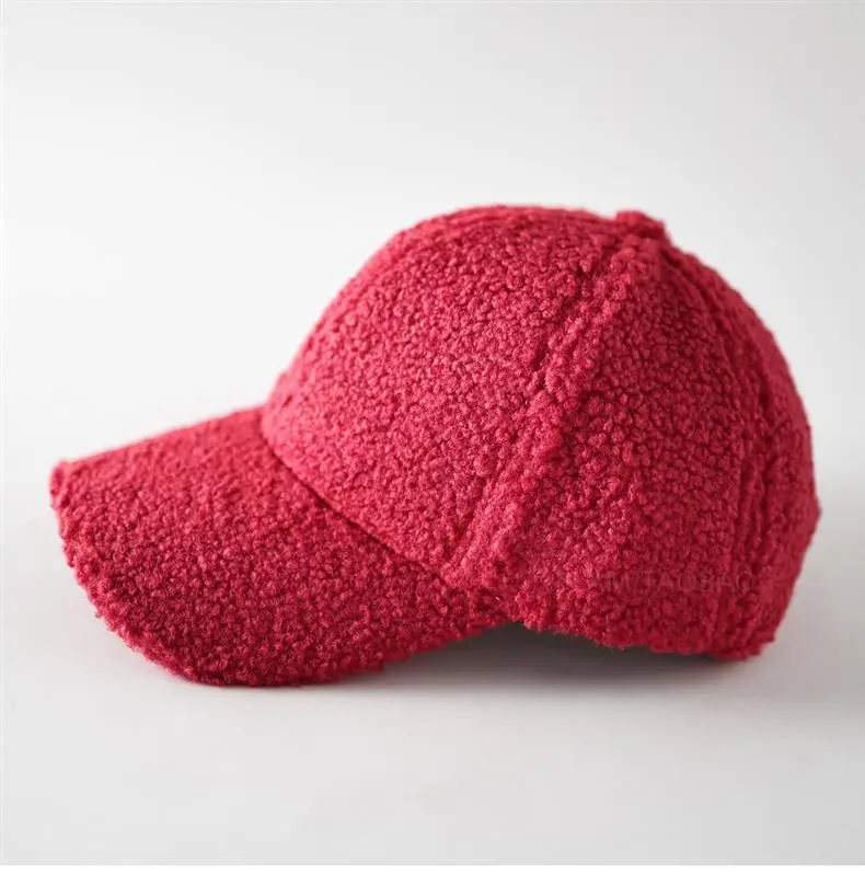 White Wool Baseball Cap Warm Windproof Men Women — feature 10