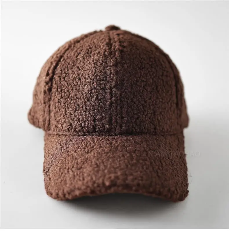 White Wool Baseball Cap Warm Windproof Men Women — feature 13