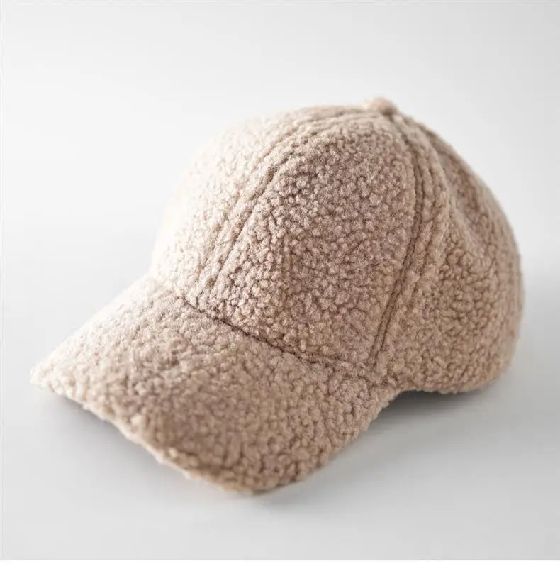 White Wool Baseball Cap Warm Windproof Men Women — feature 4