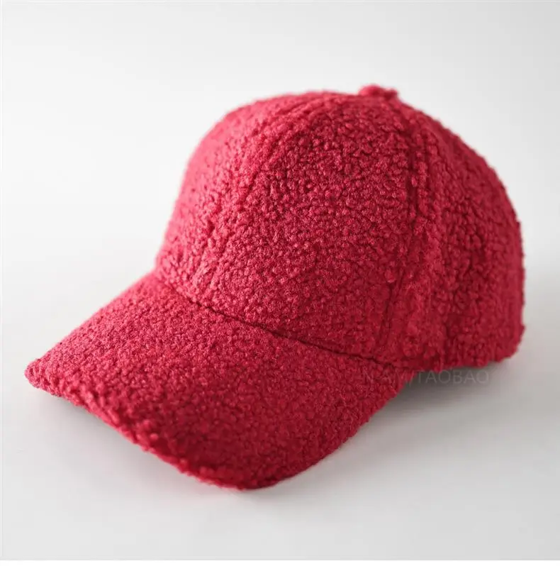 White Wool Baseball Cap Warm Windproof Men Women — feature 6
