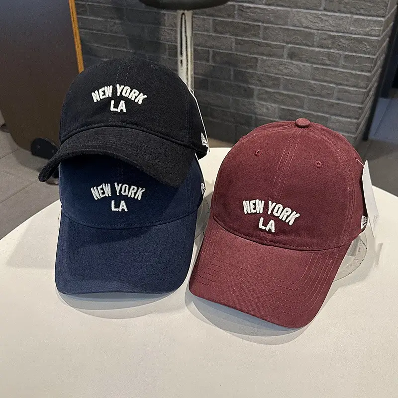 Women White NY LA Baseball Cap Wide Brim - Image 10