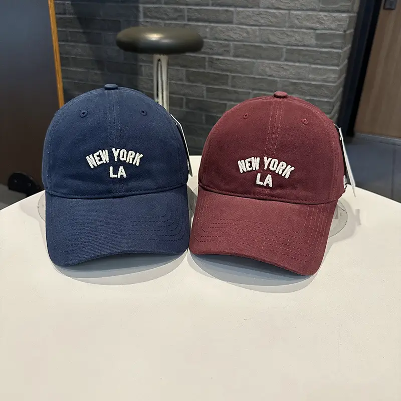 Women White NY LA Baseball Cap Wide Brim — feature 7