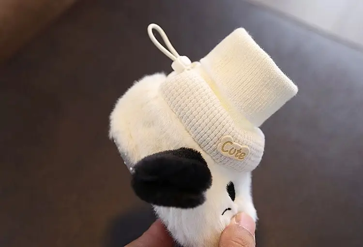 Baby Winter Velvet Sneakers White Black 0-12M — feature 11