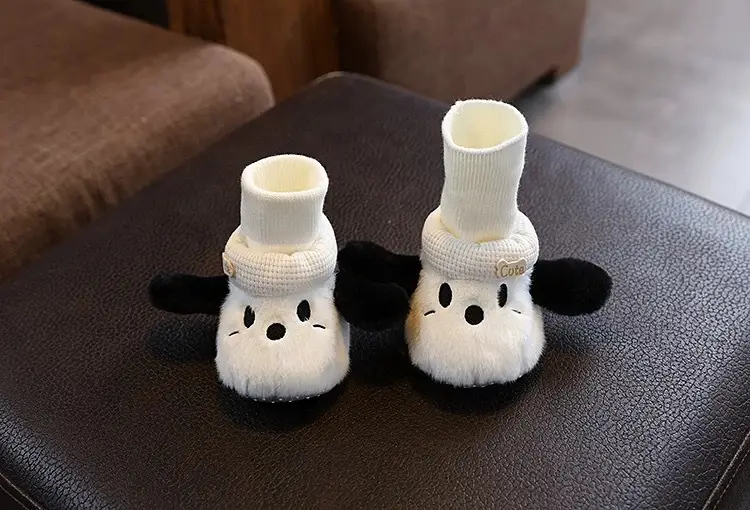 Baby Winter Velvet Sneakers White Black 0-12M — feature 13
