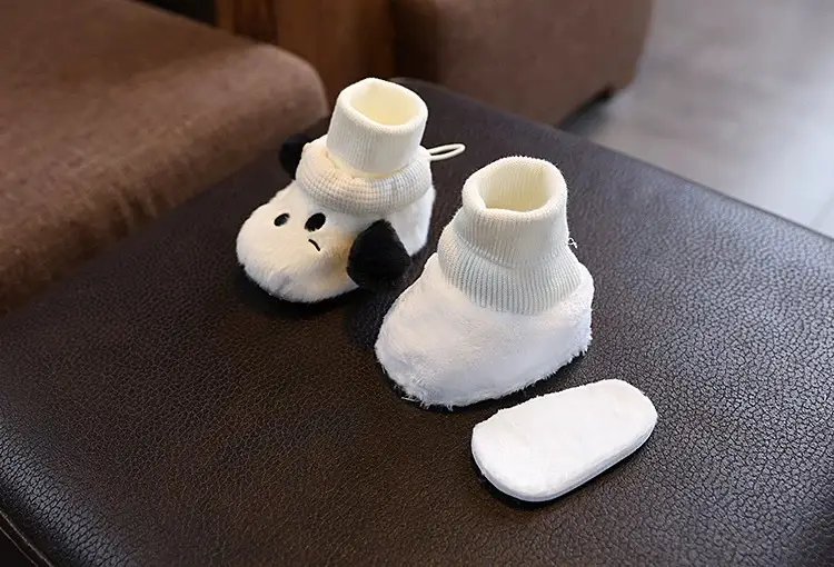 Baby Winter Velvet Sneakers White Black 0-12M — feature 14