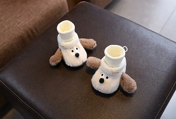 Baby Winter Velvet Sneakers White Black 0-12M — feature 17