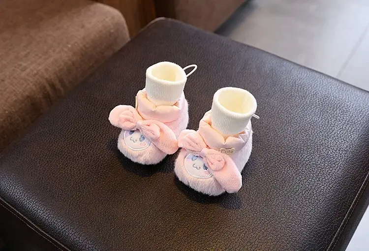 Baby Winter Velvet Sneakers White Black 0-12M — feature 20