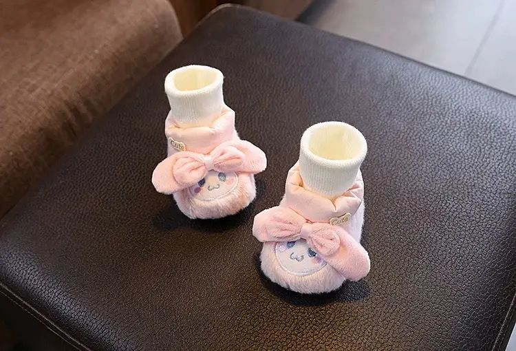 Baby Winter Velvet Sneakers White Black 0-12M — feature 21