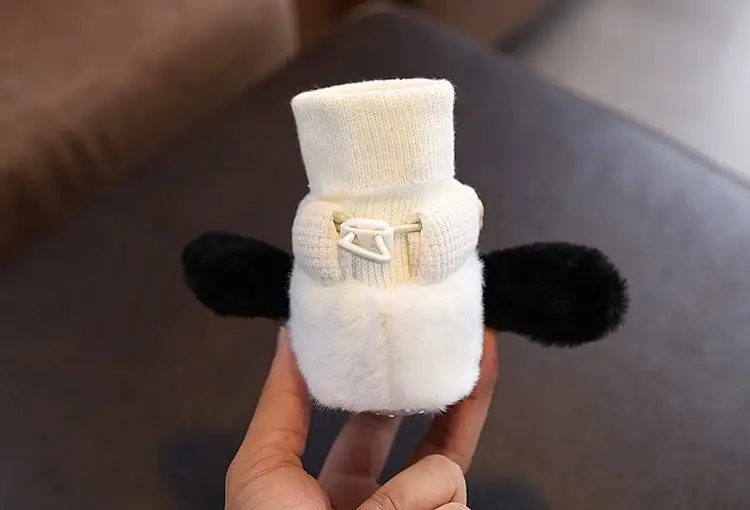 Baby Winter Velvet Sneakers White Black 0-12M — feature 9