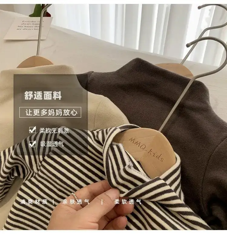 Brown Long Sleeve T-Shirt for Girls Autumn Winter — feature 1
