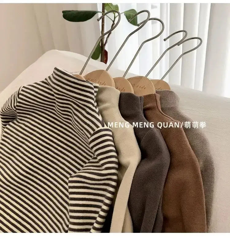 Brown Long Sleeve T-Shirt for Girls Autumn Winter — feature 10