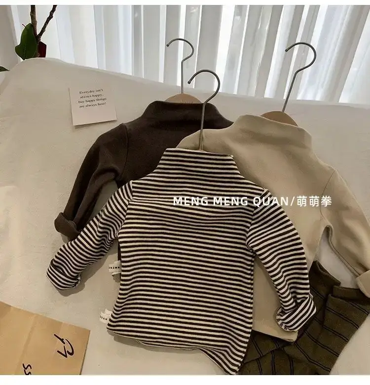 Brown Long Sleeve T-Shirt for Girls Autumn Winter — feature 4