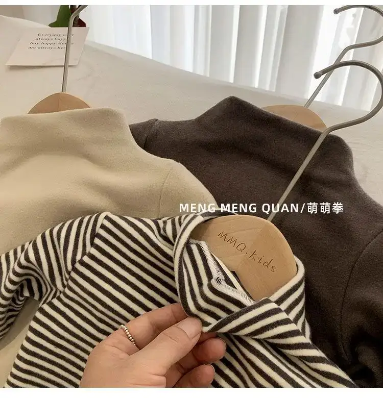Brown Long Sleeve T-Shirt for Girls Autumn Winter — feature 6