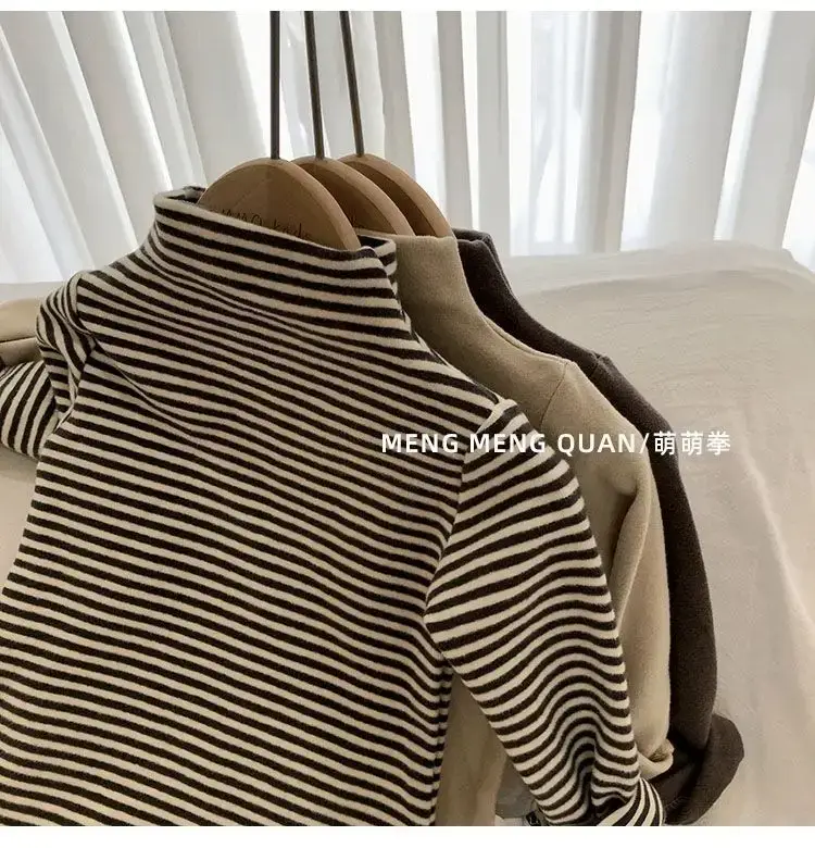 Brown Long Sleeve T-Shirt for Girls Autumn Winter — feature 7