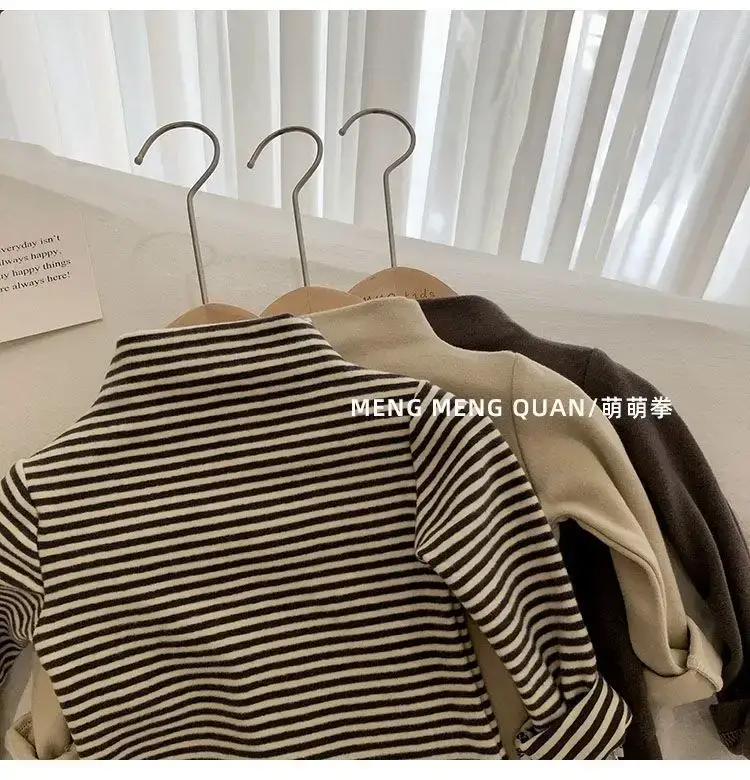 Brown Long Sleeve T-Shirt for Girls Autumn Winter — feature 8